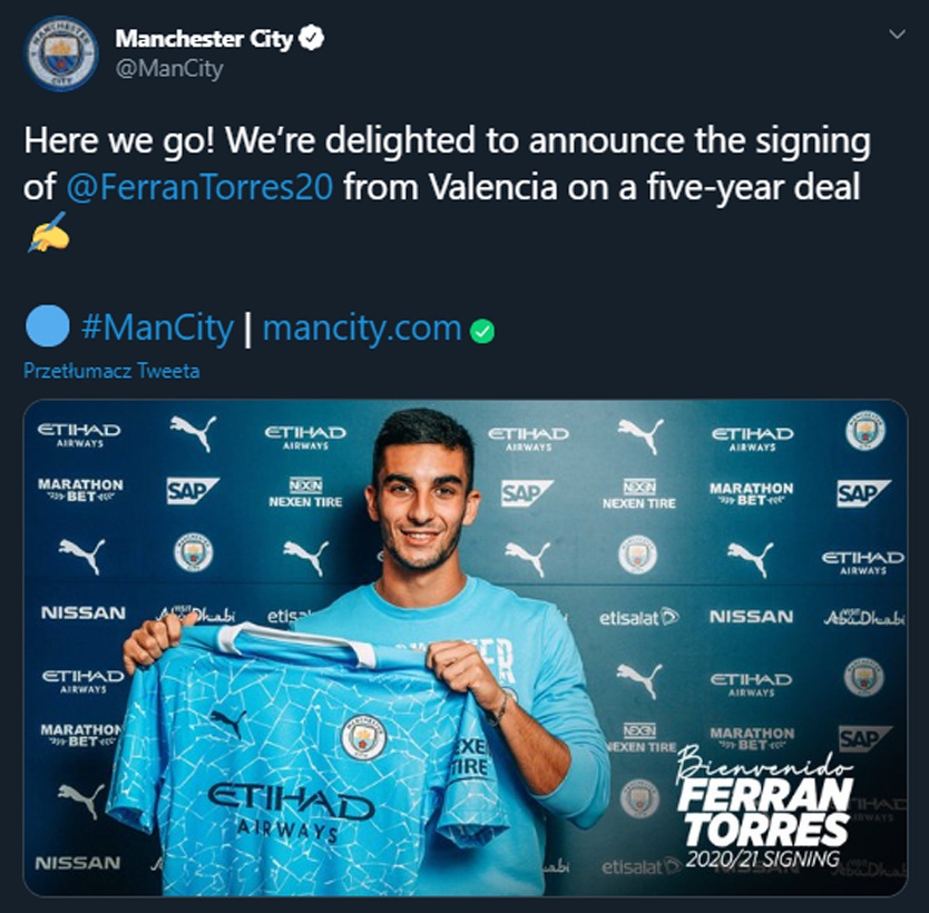 OFICJALNIE! Manchester City prezentuje nowego zawodnika!